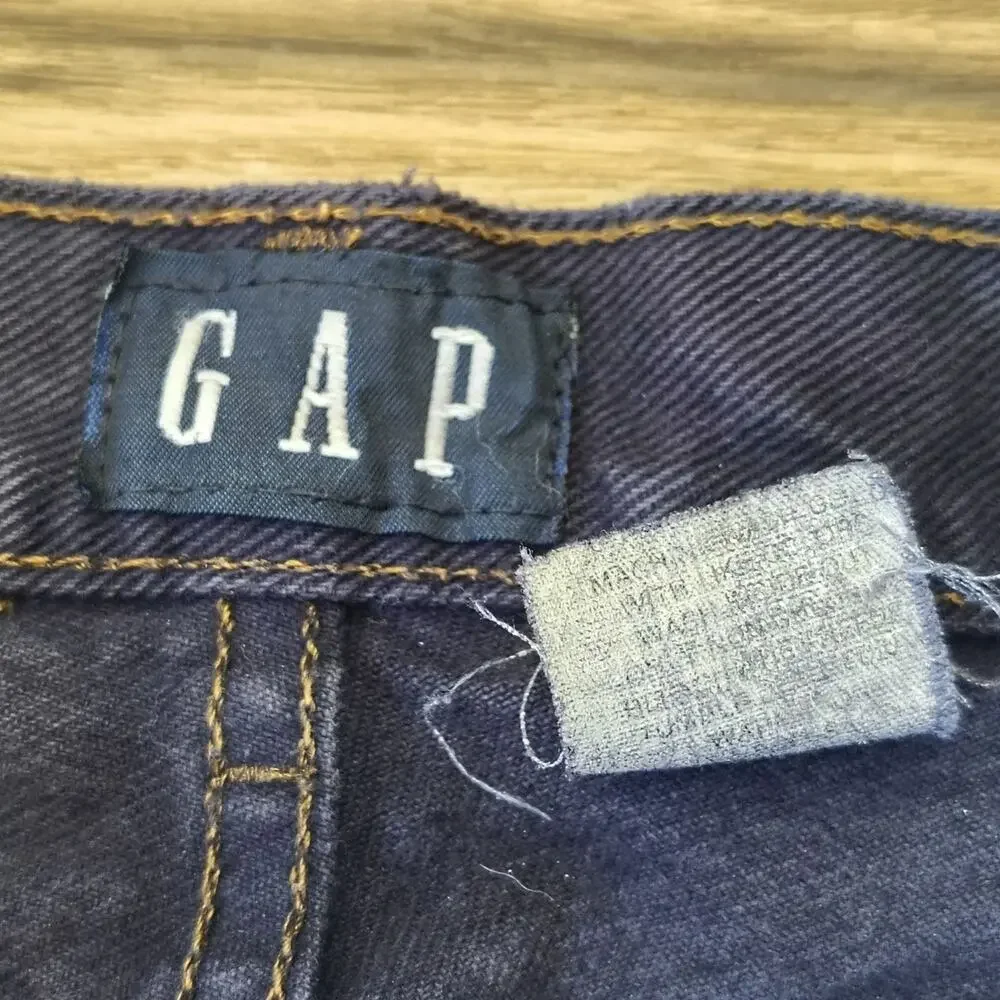 Gap 90s Vintage Heavyweight Indigo Mom Jeans High Rise Tapered Womens 6 Long USA